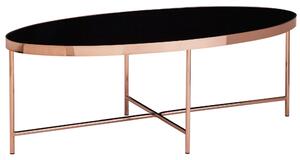 Brüxxi Konferenční stolek Olia, 110 cm, černá / měděná