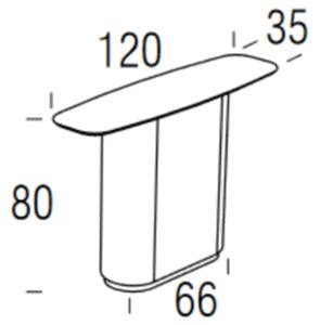 Beltá/Frajumar designové konzolové stoly Iris (80 x 120 cm)