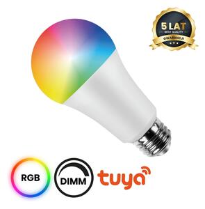 LED RGB Stmívatelná žárovka A70 E27/11W/230V 2700-6500K Wi-Fi Tuya