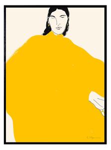 Autorský plakát Yellow Dress by Rosie McGuinness 50 x 70 cm