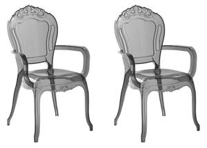 Set 2 ks. jídelních židlí VITTON II (černá). 1023158