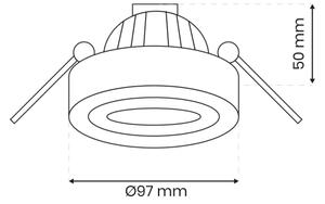 Podhledové bodové svítidlo NUSA 1xGU5,3/MR16/50W/12V kulatý černá