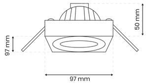 Podhledové bodové svítidlo NUSA 1xGU5,3/MR16/50W/12V hranatý černá
