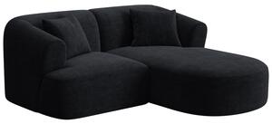 -25 % Dny MOMENTI– Cosmopolitan Design Černá manšestrová rohová pohovka Campi 180 cm, pravá