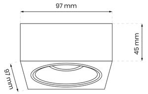 Podhledové bodové svítidlo BALI 1xGU5,3/MR16/25W/12V hranatý černá