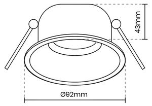 Podhledové svítidlo EYE 1xGU10/25W/230V kulatý černá