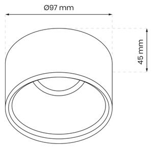 Podhledové bodové svítidlo BALI 1xGU5,3/MR16/25W/12V kulatý černá