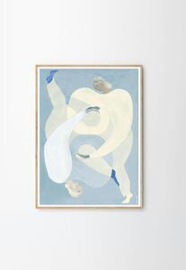 Autorský plakát Hold You / Blue by Sofia Lind 50x70 cm