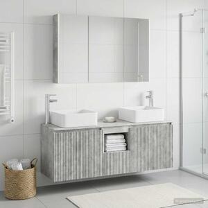 Sada koupelnových skříněk 4 ks Betonově šedá Kompozitní dřevo 3406386