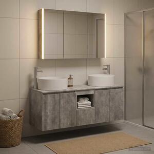 Sada koupelnových skříněk 4 ks Betonově šedá Kompozitní dřevo 3406586