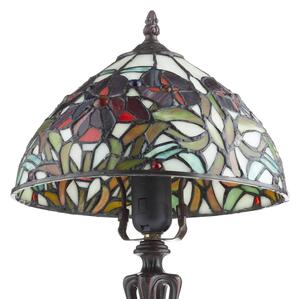 Artistar ELINE klasická Tiffany styl stolní lampa 40 cm, Hnědá / rez, Obývací pokoj / jídelna, kov, Tiffany