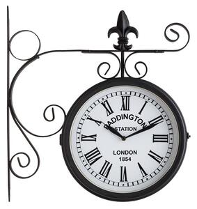 Blumfeldt Paddington, nástěnné hodiny, staniční hodiny, zahradní hodiny, 41 x 45 x 11 cm, vintage