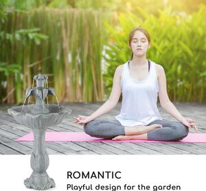 Blumfeldt Floreal, zahradní fontána, polyresin, 6 W, romantický design, vzhled kamene