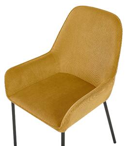 Set 2 ks. jídelních židlí LARNO (žlutá). 1023195