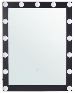 LED koupelnové zrcadlo ODENAS 50 cm 60 cm Černá
