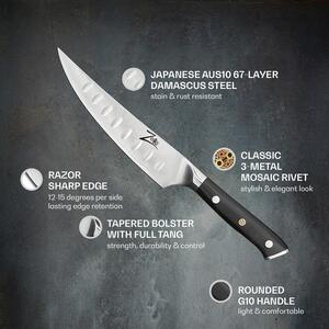Zelite Infinity by Klarstein Alpha-Royal Japanese Series, 6" vykosťovací nůž, damašková ocel