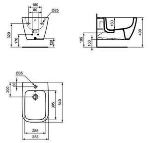Ideal Standard T461501 Nástěnný bidet i.life B