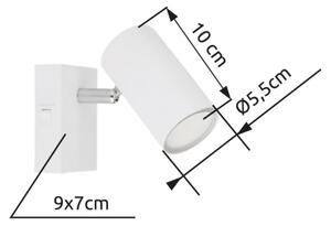 Globo 57911-1W - Nástěnné bodové svítidlo ROBBY 1xGU10/25W/230V bílá