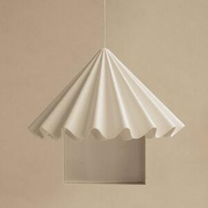 Audo Copenhagen Závěsné světlo Dancing, bílé, Ø 65 cm, plsť, stmívatelný, Bílá / opál, Obývací pokoj / jídelna, Textil / tkanina / hedvábí