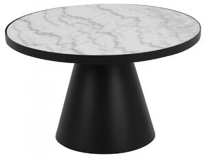 Design Scandinavia Konferenční stolek Soli, 66 cm, černá/bílá