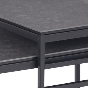 Design Scandinavia Konferenční stolek Exeter, (SADA 2 ks), černá