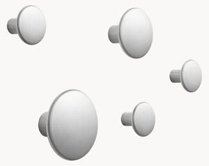 Sada nástěnných háčků z hliníku Dots, 5 dílů