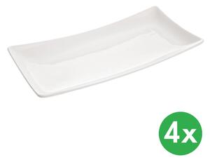 Tác servírovací MONA, 29,5 x 14,5 cm, porcelán, 4 ks
