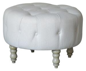 Solenzara Sametový Tyler Round Ottoman - ML-7709 Vyberte si ze sametů: EP-003, Povrchová úprava nohou: Whitewash M Beech P132A