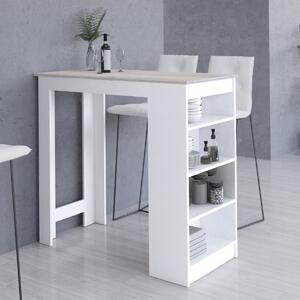 Ak furniture Barový stůl HIKER 115 cm bílý/dub sonoma