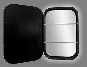Zrcadlová skříňka DSK Elegance / LED osvětlení / 2 police / 40 x 60 cm / černá