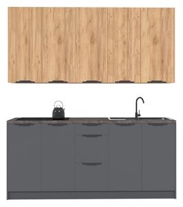 Sada 2.0 vrch Dub Kraft, spodek Antracit / Grafit Leo