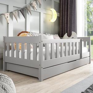 Jednolůžko dětská postel NADIA | 80x190 cm | s roštem | šedá | UNI PROVEDENÍ