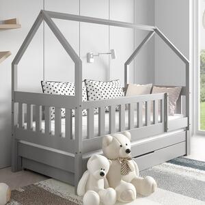 Jednolůžko dětská postel MAJA + přistýlka | 80x160 + 80x150 cm | s rošty | šedá | UNI PROVEDENÍ