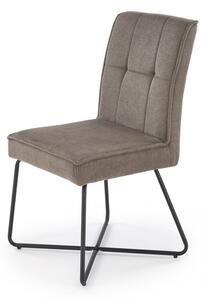 Jídelní židle VARDO — kov, látka, šedá