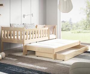 Jednolůžko dětská postel NELA + přistýlka | 80x160 + 80x150 cm | s rošty | PŘÍRODNÍ | UNI PROVEDENÍ