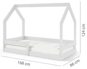 Jednolůžko dětská postel POLA | 80x160 cm | s roštem | bílá | UNI PROVEDENÍ