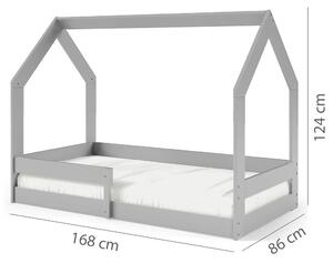 Jednolůžko dětská postel POLA | 80x160 cm | s roštem | šedá | UNI PROVEDENÍ