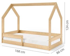 Jednolůžko dětská postel POLA | 80x160 cm | s roštem | přírodní | UNI PROVEDENÍ