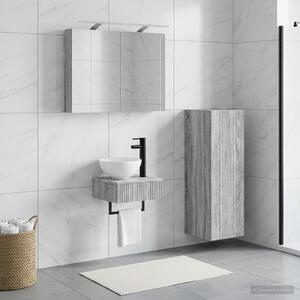 Sada koupelnových skříněk 4 ks Šedý Sonoma Kompozitní dřevo 3407364