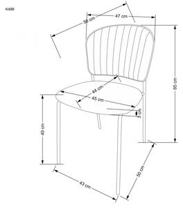Jídelní židle DIONA — ocel, látka, béžová