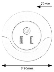 Rabalux 76012 - LED Noční světlo do zásuvky se senzorem DEMBO LED/13,9W/230V