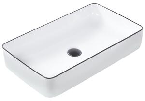 Umyvadlo na desku XERT 61 x 35 cm Keramika Bílá