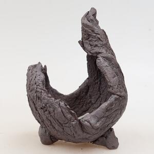 E-bonsai Keramická Skořápka 8 x 8 x 13 cm hnědá