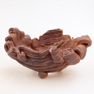 E-bonsai Keramická Skořápka 11,5 x 8,5 x 6,5 cm hnědá