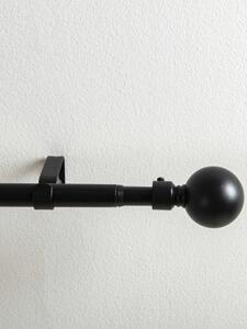 Garnýž jednořadá Simone - matná černá 120 - 210 cm