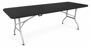 Aga Zahradní skládací stůl 240x74x74 cm Černý