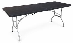 Aga Zahradní skládací stůl 180x74x74 cm Černý
