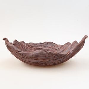 E-bonsai Keramická Skořápka 22,5 x 16 x 8 cm hnědá