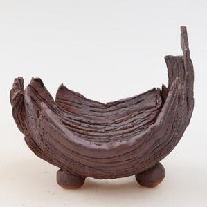 E-bonsai Keramická Skořápka 9,5 x 8,5 x 9 cm hnědá