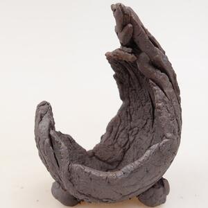 E-bonsai Keramická Skořápka 7,5 x 7 x 11,5 cm hnědá